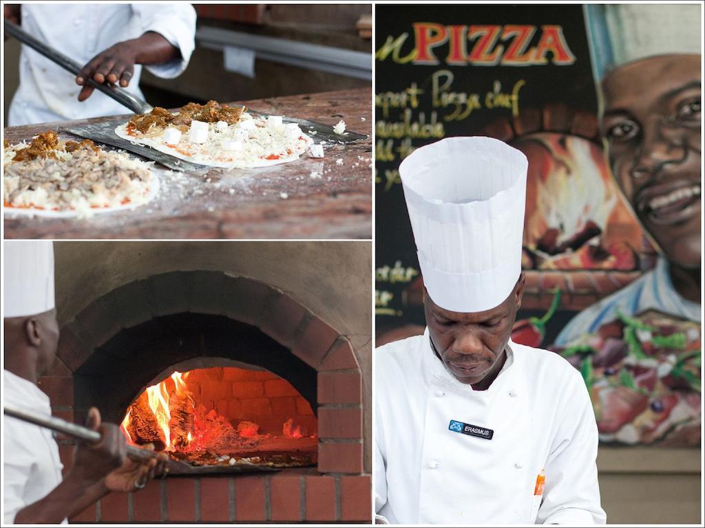 ブルー ウォーターズ ホテル ダーバン エクステリア 写真 Chef preparing pizza